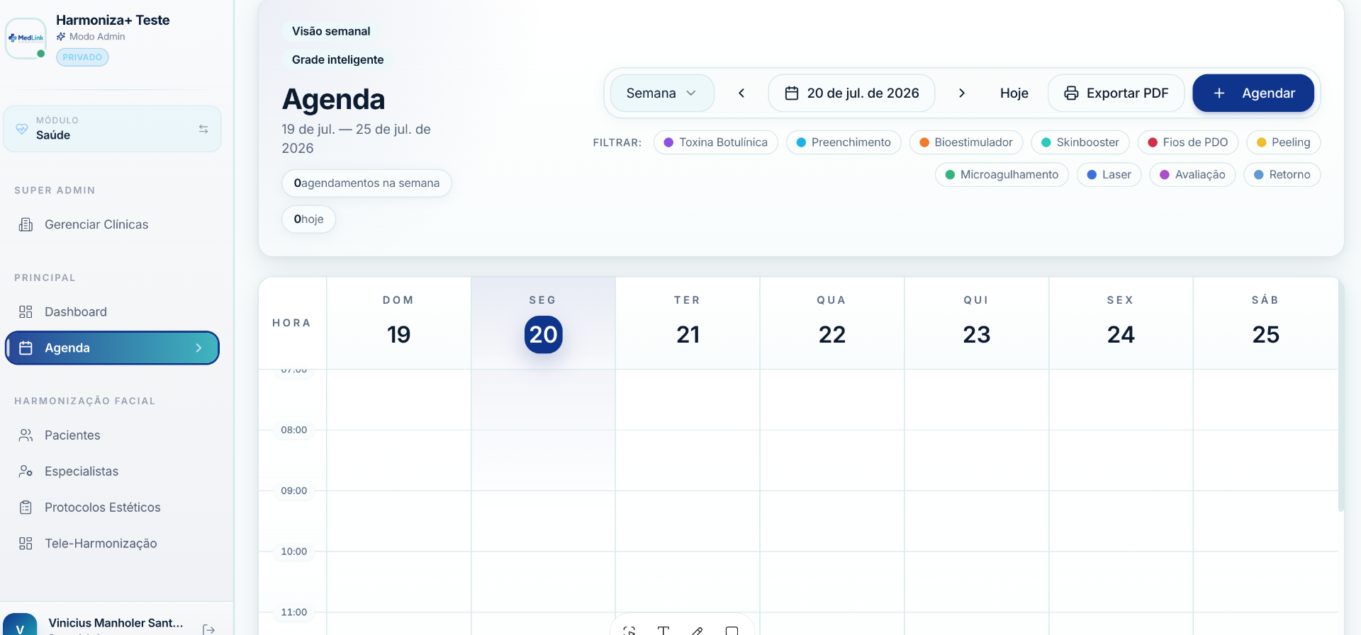 Agenda semanal